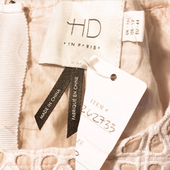 Anthropologie White Georgia Eyelet Dress Size 12 - Picture 13 of 16